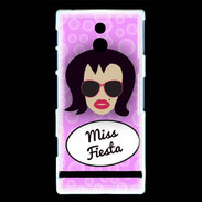 Coque Sony Xperia P Miss Fiesta Brune