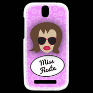 Coque HTC One SV Miss Fiesta Chatain