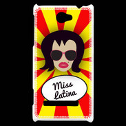 Coque HTC Windows Phone 8S Miss Latina Brune