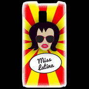 Coque LG P990 Miss Latina Brune