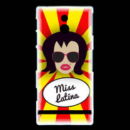Coque Sony Xperia P Miss Latina Brune