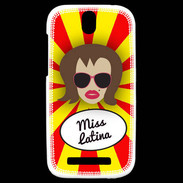 Coque HTC One SV Miss Latina Chatain