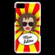 Coque Blackberry Z10 Miss Latina Chatain