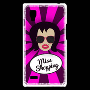 Coque LG Optimus L9 Miss Shopping Brune