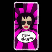 Coque Blackberry Z10 Miss Shopping Brune
