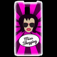 Coque LG P990 Miss Shopping Brune