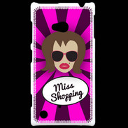 Coque Nokia Lumia 720 Miss Shopping Chatain