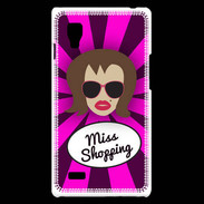 Coque LG Optimus L9 Miss Shopping Chatain