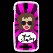 Coque HTC One SV Miss Shopping Chatain