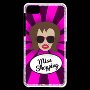 Coque Blackberry Z10 Miss Shopping Chatain