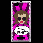 Coque Sony Xperia M Miss Shopping Chatain