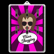 Porte clés Miss Shopping Chatain