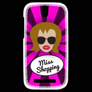 Coque HTC One SV Miss Shopping Rousse