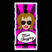 Coque Sony Xperia P Miss Shopping Rousse