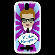 Coque HTC One SV Mister Beau gosse Roux