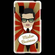 Coque LG Optimus G Mister Business Brun