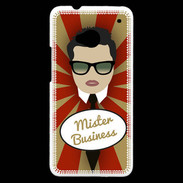 Coque HTC One Mister Business Brun