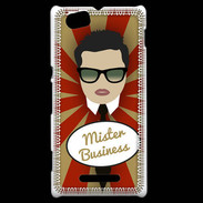 Coque Sony Xperia M Mister Business Brun