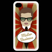 Coque iPhone 4 / iPhone 4S Mister Business Chatain