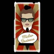 Coque HTC Windows Phone 8S Mister Business Chatain