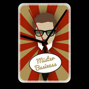 Grande pendule murale Mister Business Chatain