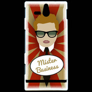 Coque Sony Xperia U Mister Business Roux