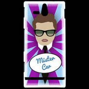 Coque Sony Xperia U Mister Car Chatain