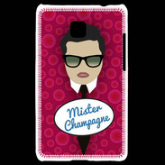 Coque LG Optimus L3 II Mister Champagne Brun