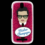Coque HTC One SV Mister Champagne Brun