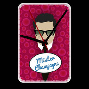 Grande pendule murale Mister Champagne Brun
