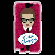 Coque Samsung Galaxy Note 2 Mister Champagne Chatain