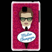 Coque LG Optimus L3 II Mister Champagne Chatain