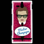 Coque Sony Xperia U Mister Champagne Chatain