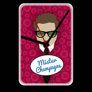 Grande pendule murale Mister Champagne Chatain