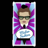 Coque HTC Windows Phone 8S Mister Fashion Chatain