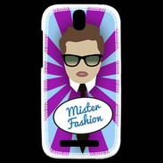 Coque HTC One SV Mister Fashion Chatain