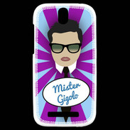 Coque HTC One SV Mister Gigolo Brun