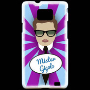 Coque Samsung Galaxy S2 Mister Gigolo Chatain