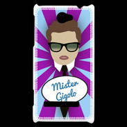 Coque HTC Windows Phone 8S Mister Gigolo Chatain
