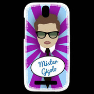 Coque HTC One SV Mister Gigolo Chatain