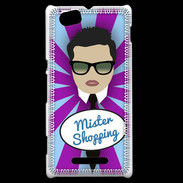 Coque Sony Xperia M Mister Shopping Brun