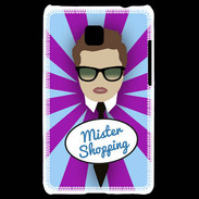 Coque LG Optimus L3 II Mister Shopping Chatain