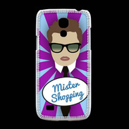 Coque Samsung Galaxy S4mini Mister Shopping Chatain