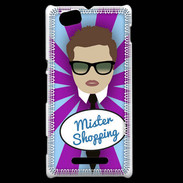 Coque Sony Xperia M Mister Shopping Chatain