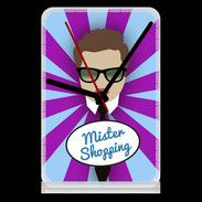 Pendule de bureau Mister Shopping Chatain