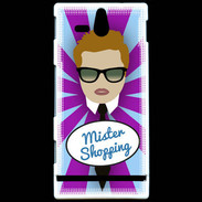 Coque Sony Xperia U Mister Shopping Roux