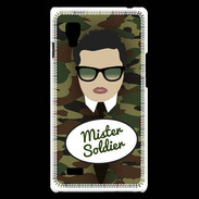 Coque LG Optimus L9 Mister Soldier Brun