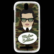 Coque HTC One SV Mister Soldier Brun