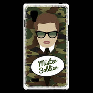 Coque LG Optimus L9 Mister Soldier Chatain