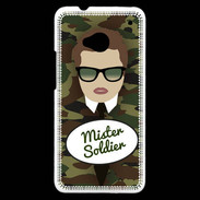 Coque HTC One Mister Soldier Chatain